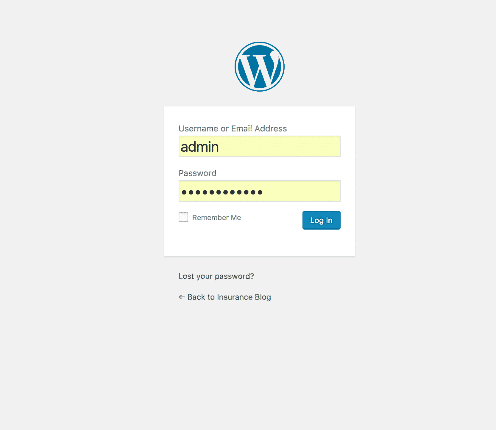 Log-in to your WordPress backend