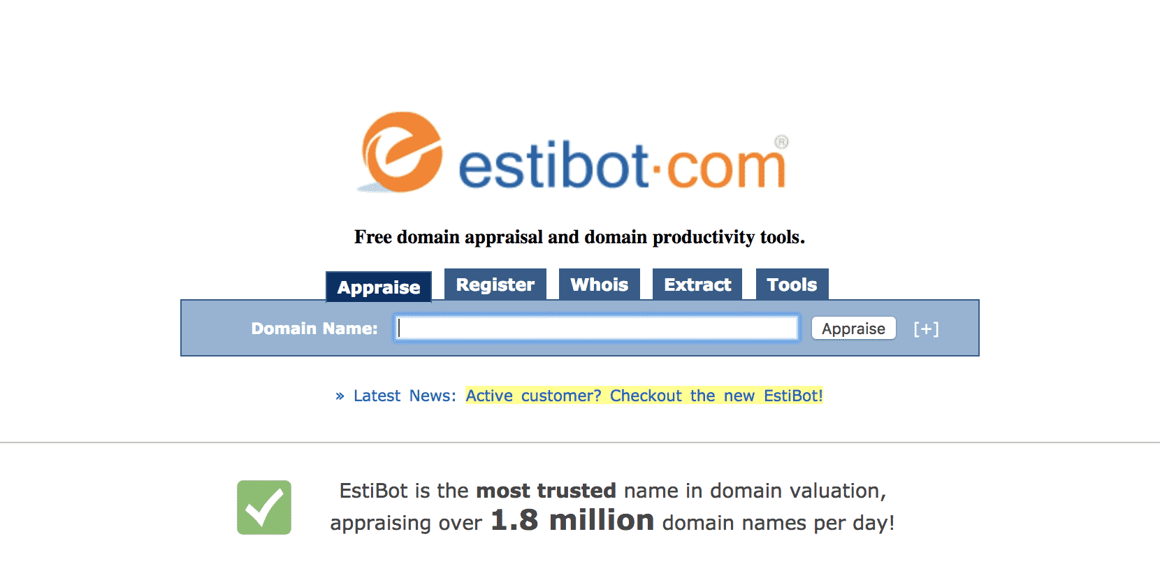 Estibot Domain Name Value Estimator