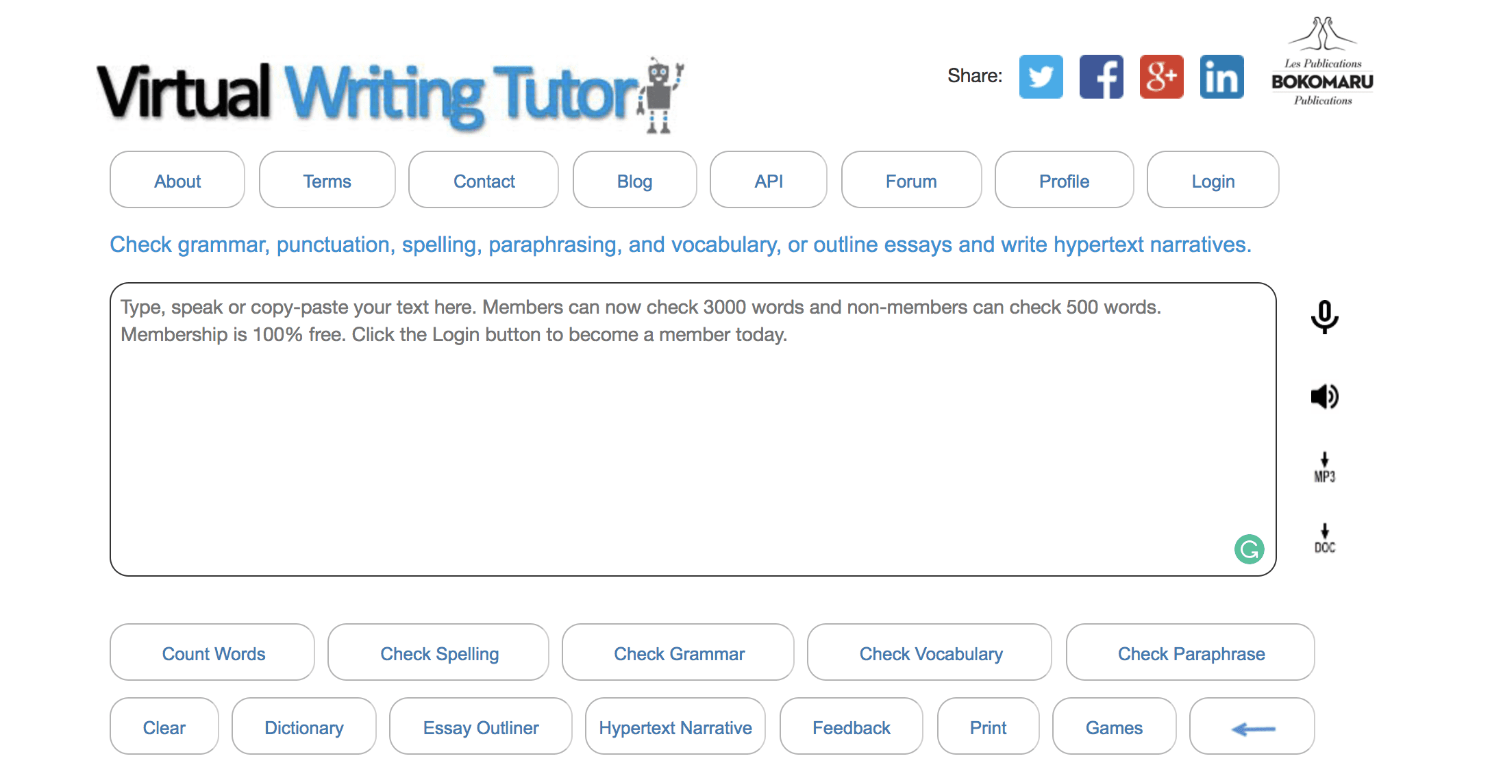 Virtual Writing Tutor